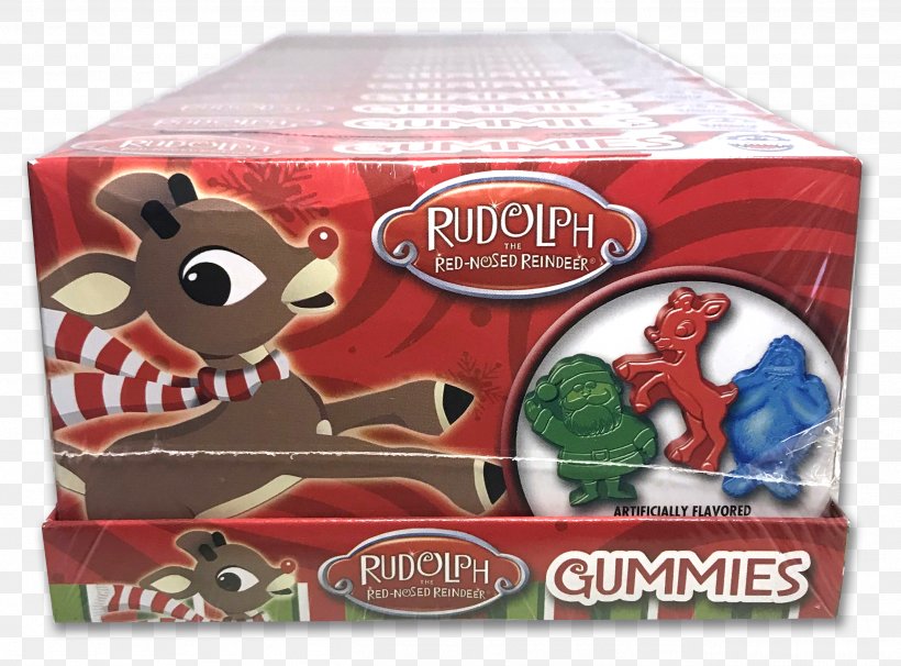 Rudolph Gummi Candy Reindeer Blue Raspberry Flavor 2.46 Oz, PNG, 2613x1932px, Rudolph, Apple, Blue Raspberry Flavor, Box, Candy Download Free