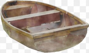 Beige Dinghy - Fishing Cartoon PNG