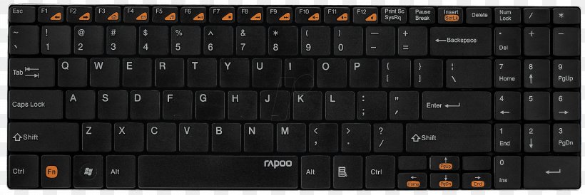 Computer Keyboard Rapoo Wireless Ultra-slim Keyboard E9070 Deutsch Rapoo E9070 Numeric Keypads, PNG, 3000x1003px, Computer Keyboard, Computer, Computer Accessory, Computer Component, Computer Hardware Download Free