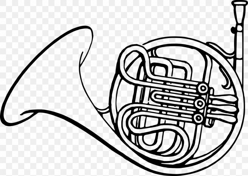 French Horns Coloring Book Drawing Musical Instruments, PNG, 1280x911px, Watercolor, Cartoon, Flower, Frame, Heart Download Free