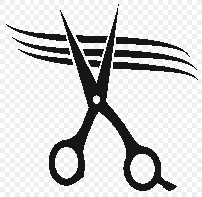 Comb Hair-cutting Shears Cosmetologist Scissors Clip Art, PNG, 800x800px, Comb, Barber, Beauty Parlour, Black And White, Cosmetologist Download Free