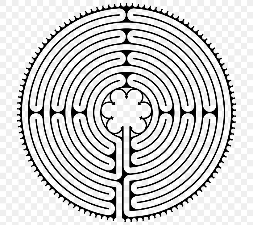 Labyrinth Theseus Australian Centre For Christianity And Culture Maze Chartres Cathedral, PNG, 730x730px, Labyrinth, Area, Black And White, Chartres, Chartres Cathedral Download Free