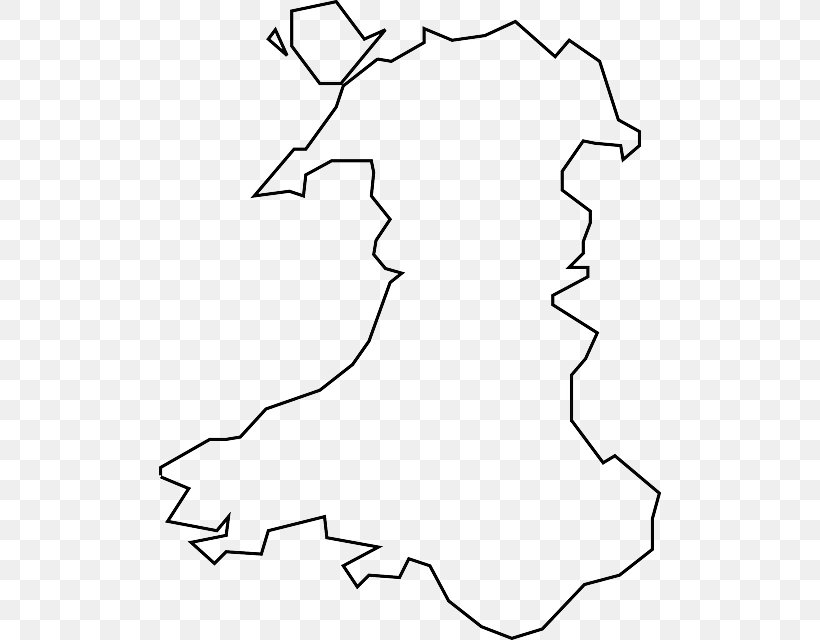 Wales England Clip Art Map Image, PNG, 502x640px, Wales, Area, Black, Black And White, Drawing Download Free