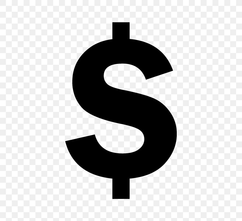 Dollar Sign United States Dollar Money Currency Symbol, PNG, 750x750px, Dollar Sign, Australian Dollar, Bank, Black And White, Brand Download Free