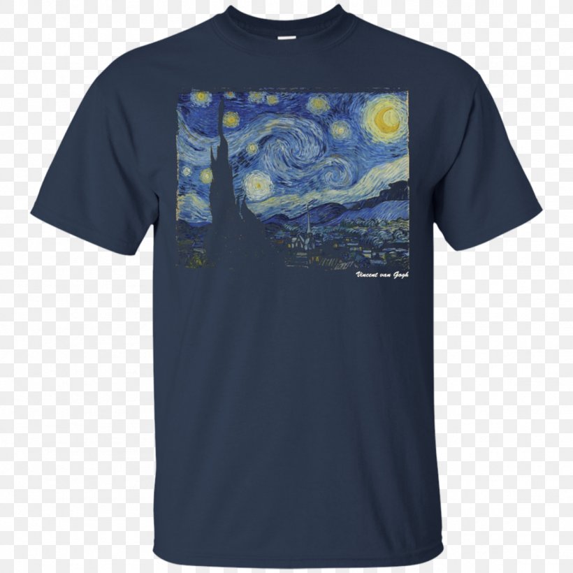 The Starry Night The Church At Auvers Van Gogh Self-portrait Starry Night Over The Rhône Arles, PNG, 1155x1155px, Starry Night, Active Shirt, Arles, Artist, Blue Download Free
