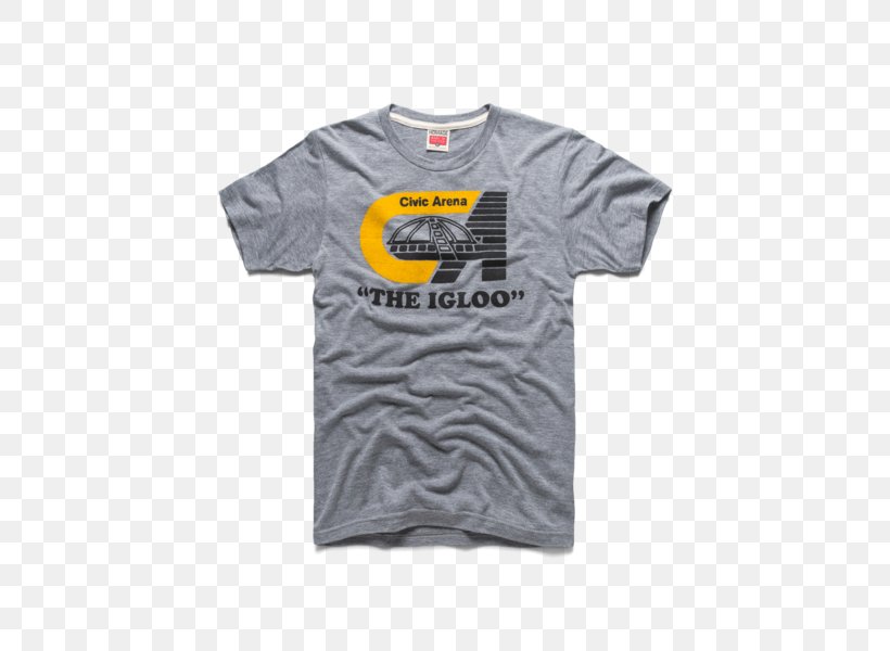 T-shirt Civic Arena Pittsburgh Penguins The Igloo National Hockey League, PNG, 600x600px, Tshirt, Active Shirt, Brand, Civic Arena, Hockey Download Free