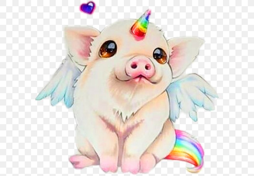 Pig Drawing Unicorn Image Cuteness, PNG, 594x567px, Pig, Animal, Art, Copic, Creativity Download Free