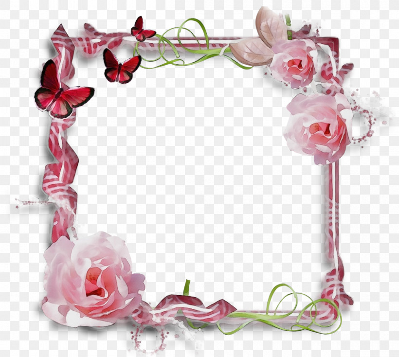 Picture Frame, PNG, 1200x1075px, Watercolor, Interior Design, Paint, Picture Frame, Pink Download Free
