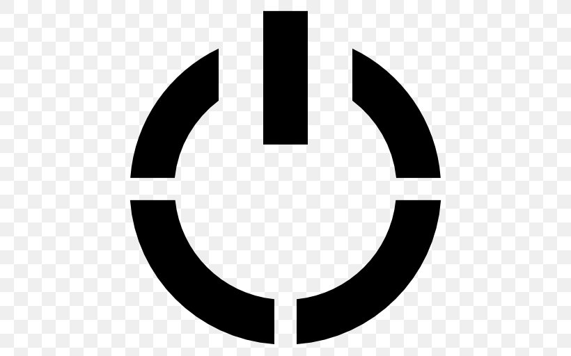 Power Symbol Reboot Electricity Clip Art, PNG, 512x512px, Power Symbol, Black And White, Button, Electrical Network, Electricity Download Free