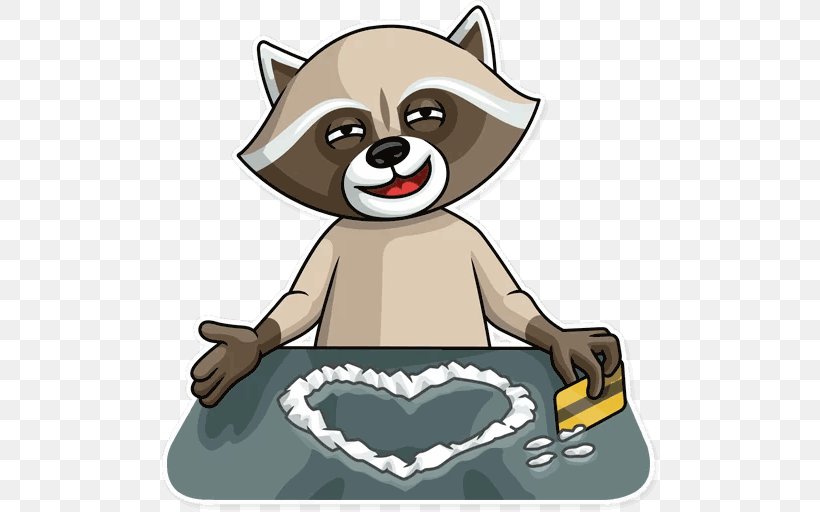 Raccoon Dog Telegram Sticker Crime, PNG, 512x512px, Raccoon, Bear, Brott, Carnivoran, Cartoon Download Free