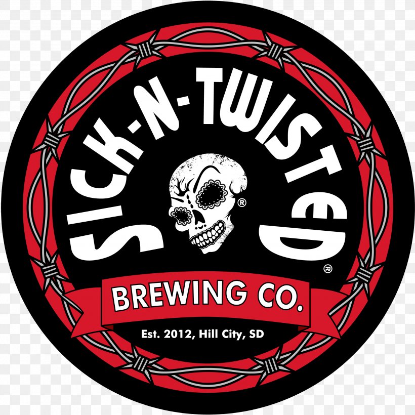 Sick-N-Twisted Brewery Beer Brewing Grains & Malts Hill City, PNG, 2550x2550px, Beer, Alcoholic Drink, Beer Brewing Grains Malts, Black Hills, Brand Download Free