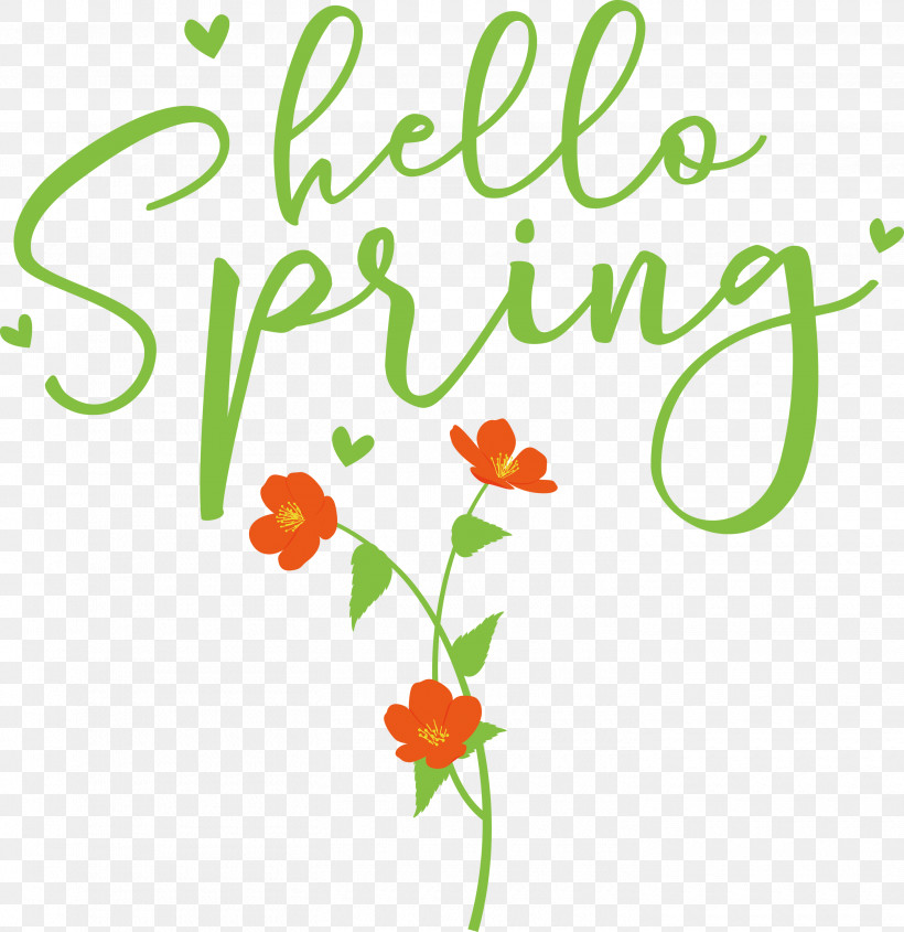 Hello Spring Spring, PNG, 2910x3000px, Hello Spring, Floral Design, Logo, Royaltyfree, Silhouette Download Free