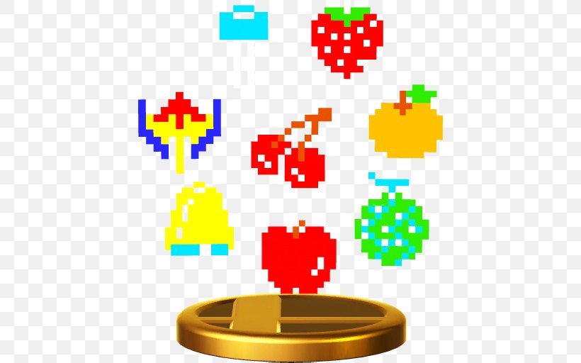 Pac-Man Championship Edition DX Super Smash Bros. For Nintendo 3DS And Wii U Super Smash Bros. Brawl, PNG, 512x512px, Pacman, Arcade Game, Area, Fruit, Nintendo Download Free