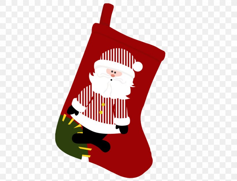 Santa Claus Christmas Stockings Hosiery Sock, PNG, 1000x763px, Watercolor, Cartoon, Flower, Frame, Heart Download Free