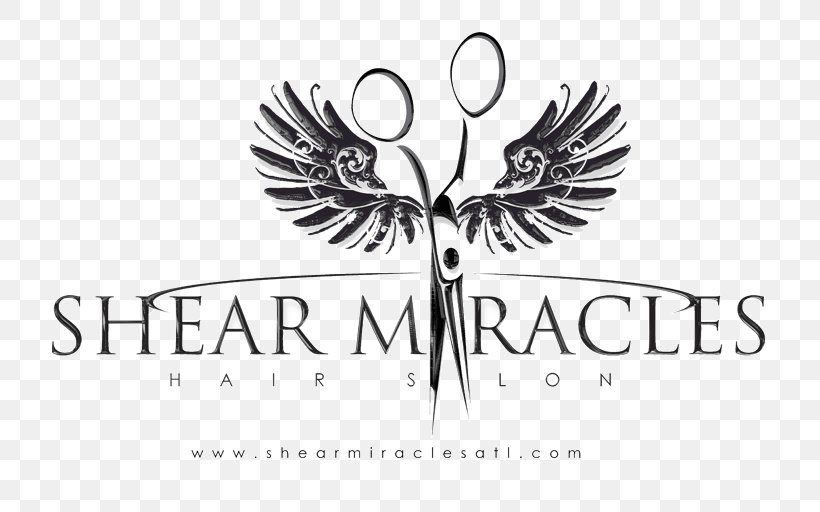 Shear Miracles Hair Salon Hairstyle Hair Care Logo Beauty Parlour, PNG, 736x512px, Hairstyle, Artwork, Atlanta, Beauty Parlour, Black And White Download Free