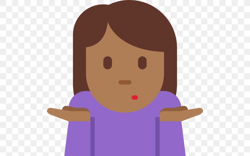 Shrug Emojipedia Human Skin Color Dark Skin, PNG, 512x512px, Watercolor, Cartoon, Flower, Frame, Heart Download Free
