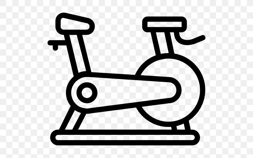 Exercise Bikes Fitness Centre Bicycle, PNG, 512x512px, Exercise Bikes, Area, Bicycle, Black And White, Chair Download Free