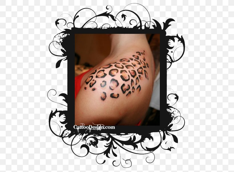Leopard Tattoo Artist Animal Print, PNG, 515x605px, Watercolor, Cartoon, Flower, Frame, Heart Download Free