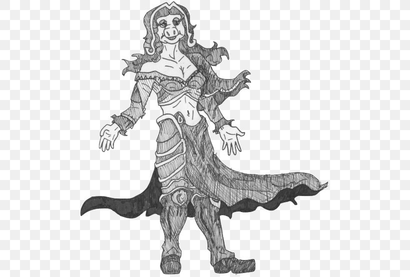 Demon Costume Design Tree Sketch, PNG, 500x554px, Demon, Armour, Art, Black And White, Costume Download Free