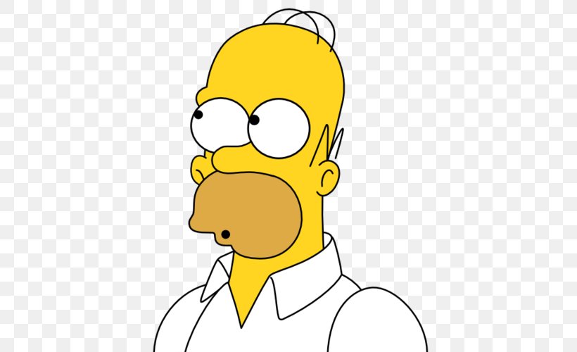 Homer Simpson Marge Simpson Bart Simpson Lisa Simpson Maggie Simpson, PNG, 500x500px, Homer Simpson, Area, Barney Gumble, Bart Simpson, Beak Download Free