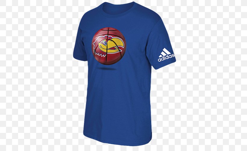 T-shirt Foot Locker Kansas Jayhawks Men's Basketball Adidas, PNG, 500x500px, Tshirt, Active Shirt, Adidas, Basketball, Blue Download Free