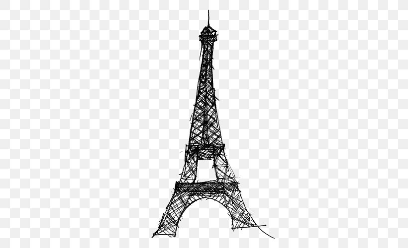 Eiffel Tower Drawing, PNG, 354x500px, Eiffel Tower, Black And White, Drawing, France, Landmark Download Free