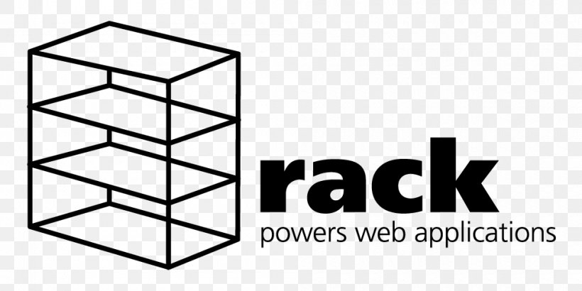 Rack Ruby On Rails Web Server Gateway Interface, PNG, 1000x500px, 19inch Rack, Rack, Application Server, Area, Black And White Download Free