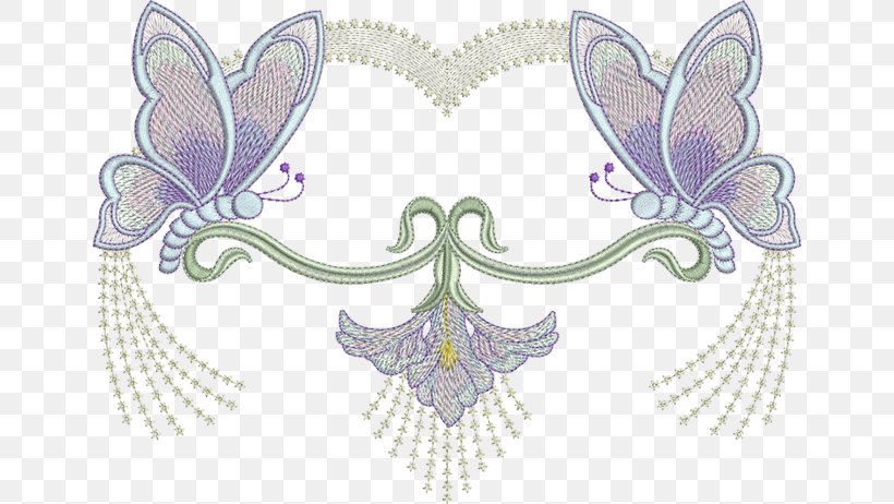 Butterfly Machine Embroidery Pattern, PNG, 650x462px, Butterfly, Applique, Art, Art Nouveau, Cutwork Download Free