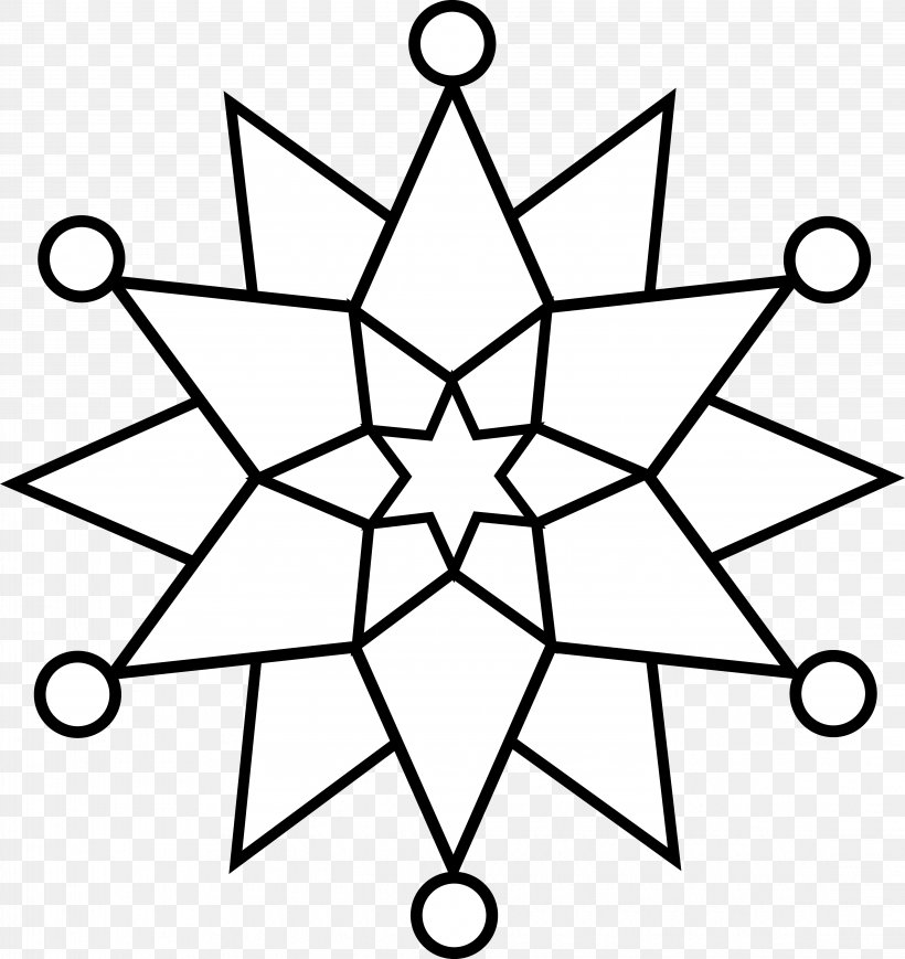 Coloring Book Snowflake Mandala Clip Art, PNG, 4472x4742px, Coloring Book, Adult, Area, Black And White, Child Download Free