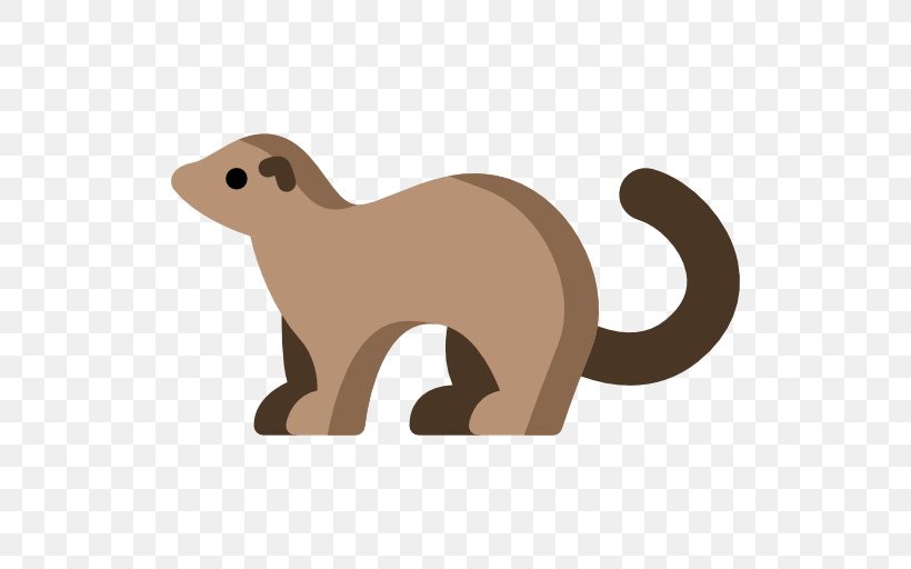 Ferret Beaver Cat Dog Mammal, PNG, 512x512px, Ferret, Animal, Animal Figure, Beaver, Canidae Download Free