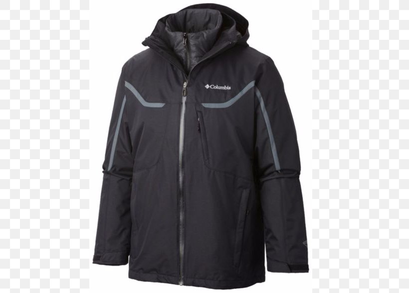 Hoodie Jacket Overcoat Sleeve, PNG, 535x589px, Hoodie, Black, Clothing, Columbia Sportswear, Hood Download Free