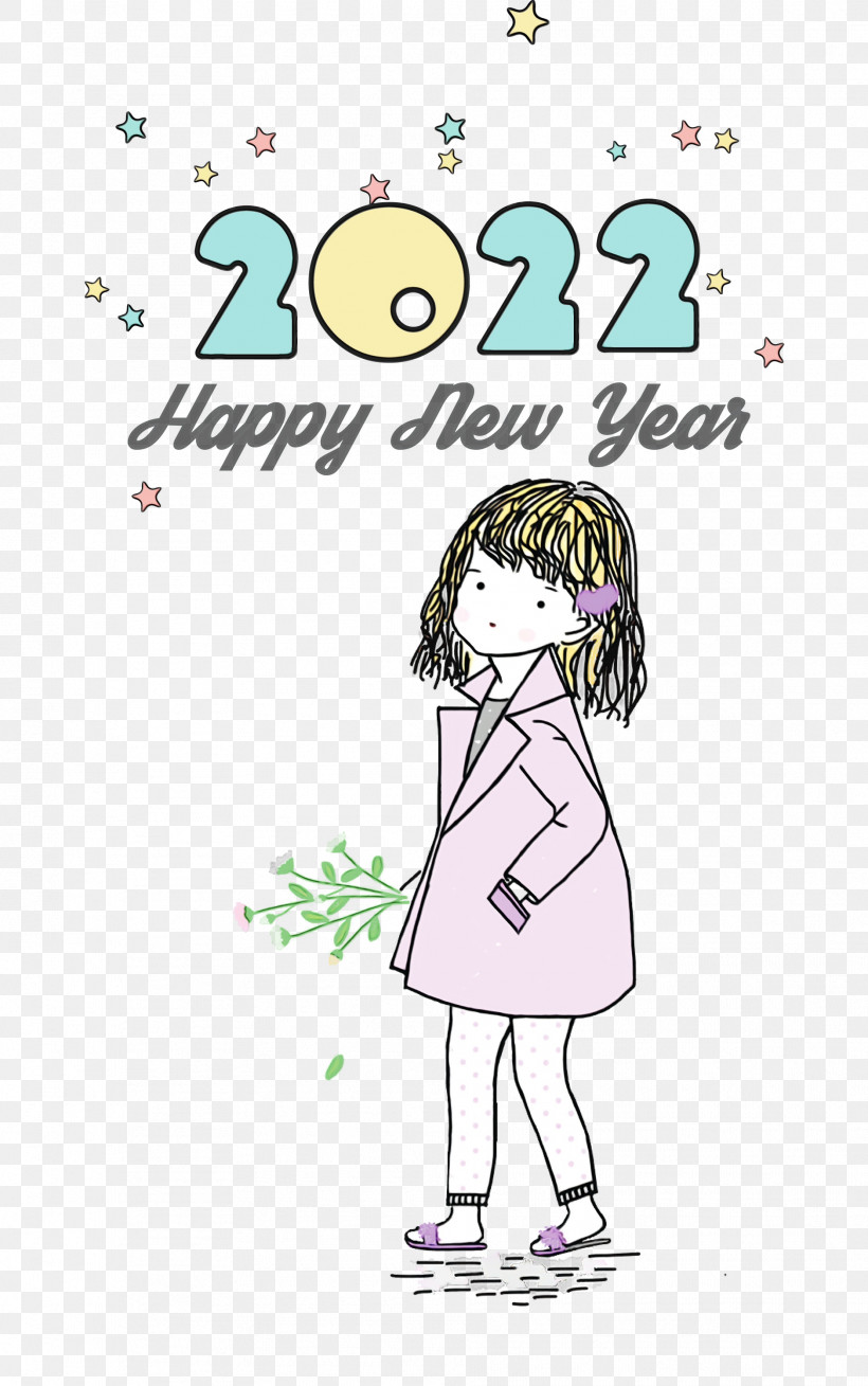 Cartoon Drawing Painting Poster Painting, PNG, 1879x3000px, Happy New Year,  Animation, Cartoon, Creative Work, Creativity Download