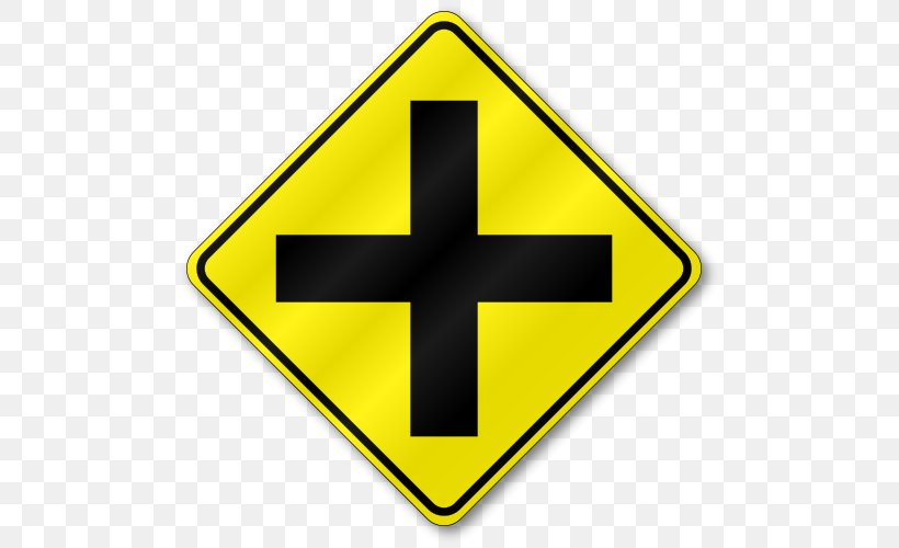 Traffic Sign Intersection Warning Sign Road, PNG, 500x500px, Traffic Sign, Area, Brand, Highway, Information Download Free