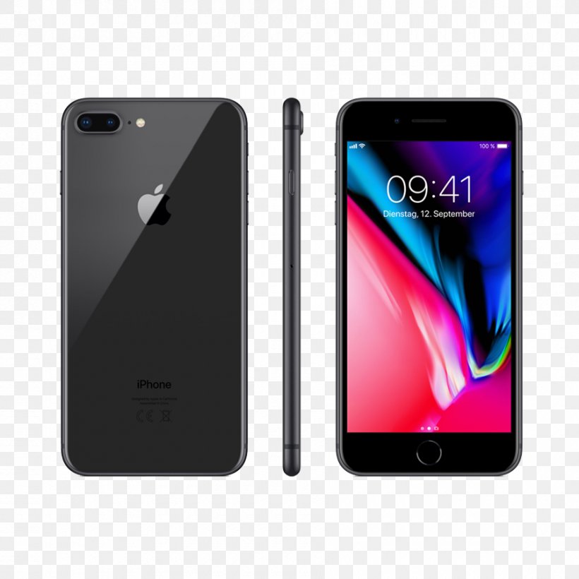 Apple Space Grey Smartphone 4G, PNG, 900x900px, Apple, Apple Iphone 8, Apple Iphone 8 Plus, Communication Device, Electronic Device Download Free