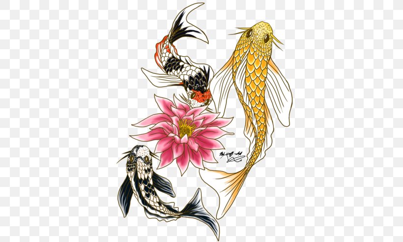 Butterfly Koi Tattoo Ink Fish, PNG, 400x492px, Koi, Art, Bird, Body Art, Butterfly Koi Download Free