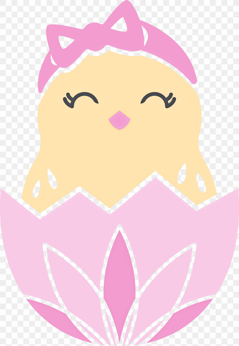 Chick In Eggshell Easter Day Adorable Chick, PNG, 2073x3000px, Chick In Eggshell, Adorable Chick, Cartoon, Easter Day, Pink Download Free