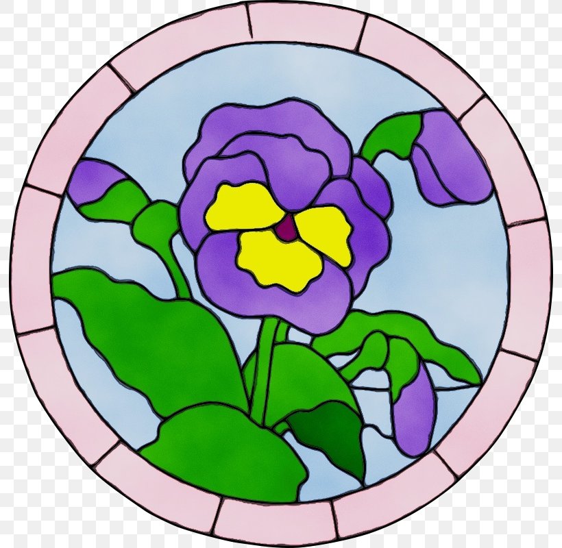 Violet Stained Glass Flower Clip Art Glass, PNG, 794x800px, Watercolor, Flower, Glass, Morning Glory, Paint Download Free