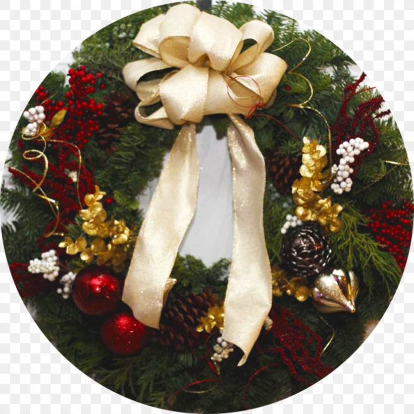 Christmas Ornament Cut Flowers Wreath, PNG, 1000x1000px, Christmas Ornament, Christmas, Christmas Decoration, Cut Flowers, Decor Download Free