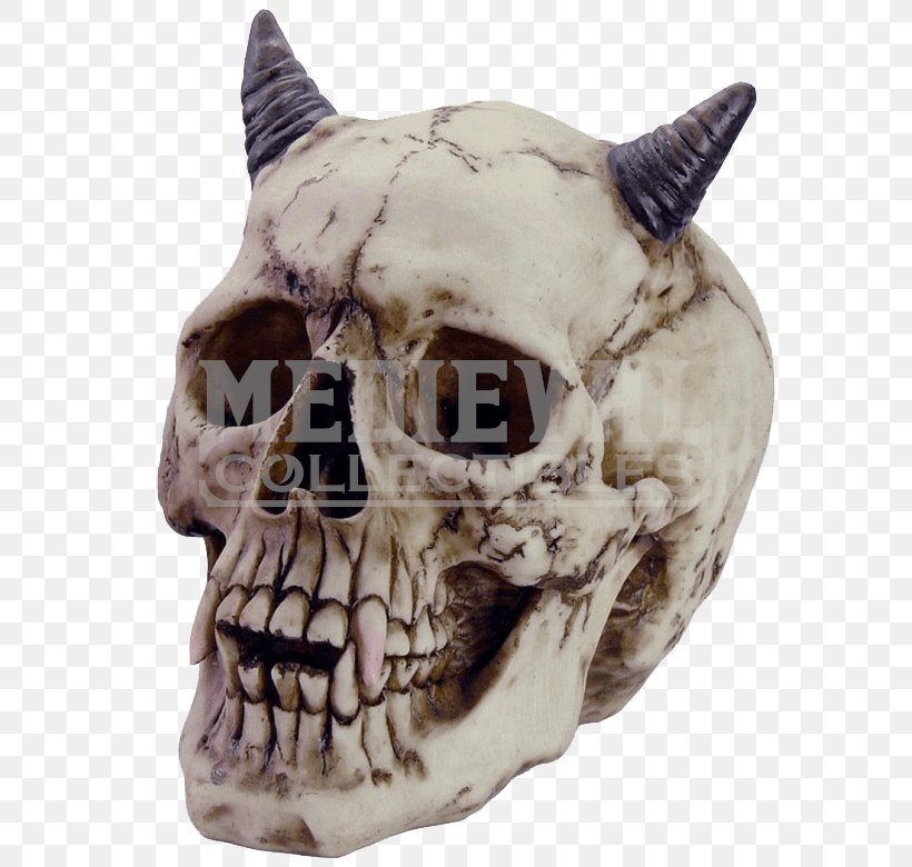 Skull Demon Horn Statue Devil, PNG, 780x780px, Skull, Bone, Demon, Devil, Fang Download Free