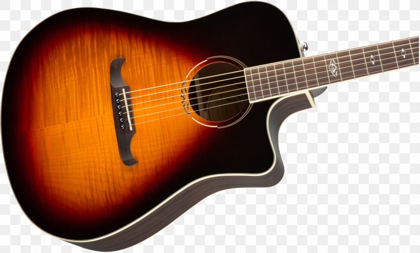 Acoustic Guitar Sunburst Dreadnought Acoustic-electric Guitar, PNG, 2400x1449px, Watercolor, Cartoon, Flower, Frame, Heart Download Free