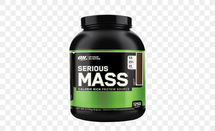 Optimum Nutrition Serious Mass Dietary Supplement Bodybuilding Supplement Gainer Weight Gain, PNG, 500x500px, Optimum Nutrition Serious Mass, Bodybuilding Supplement, Brand, Calorie, Carbohydrate Download Free