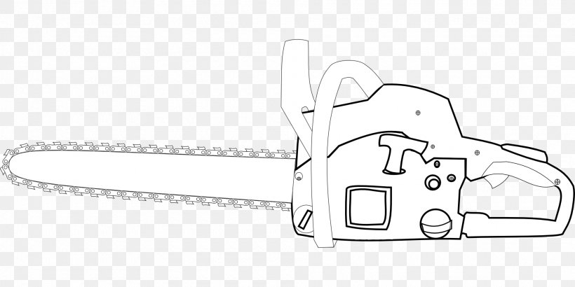Chainsaw Drawing Coloring Book Clip Art, PNG, 1920x960px, Chainsaw, Black And White, Chain, Coloring Book, Drawing Download Free