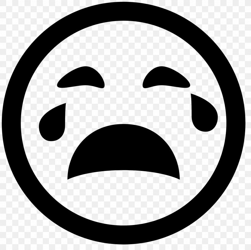 Emoticon Smiley Crying Clip Art, PNG, 1600x1600px, Emoticon, Black And White, Crying, Emoji, Face Download Free