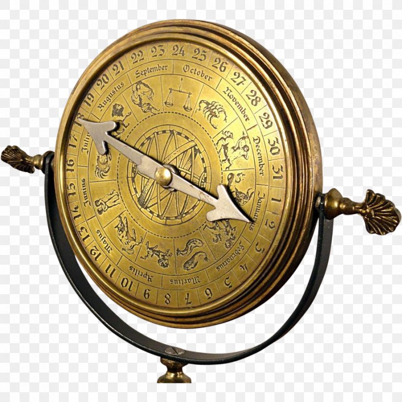 Clock Perpetual Calendar Zodiac Astrology, PNG, 918x918px, Clock, Astrology, Astrology And Astronomy, Astronomy, Brass Download Free
