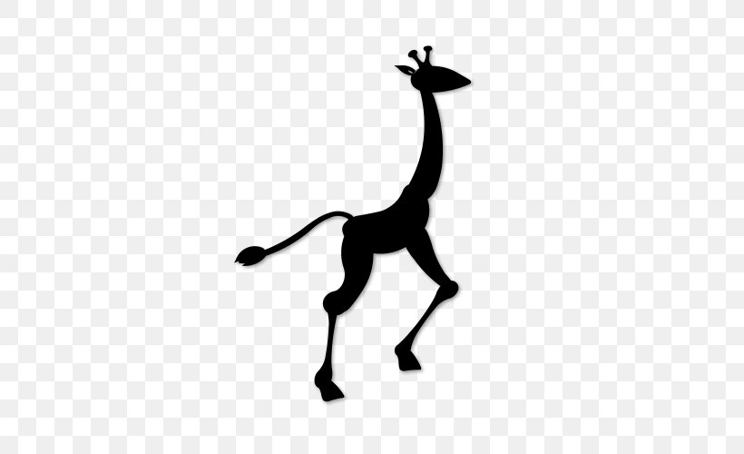 Giraffe Mustang Silhouette Animal Shadow, PNG, 500x500px, Giraffe, Animal, Animal Figure, Black, Black And White Download Free