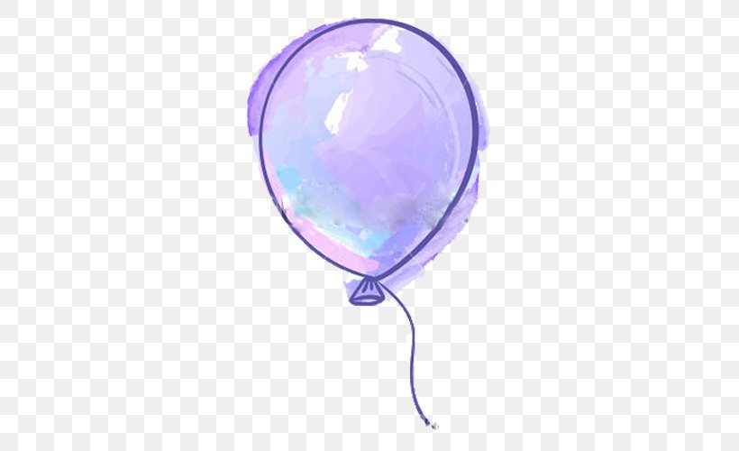 Balloon Purple Drawing, PNG, 500x500px, Balloon, Blue, Color, Designer, Drawing Download Free
