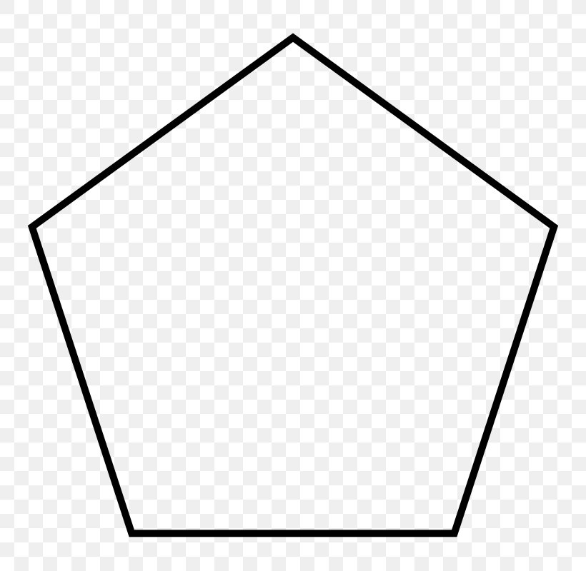 Regular Polygon Pentagon Regular Polytope Shape, PNG, 800x800px, Regular Polygon, Area, Black, Black And White, Convex Polygon Download Free