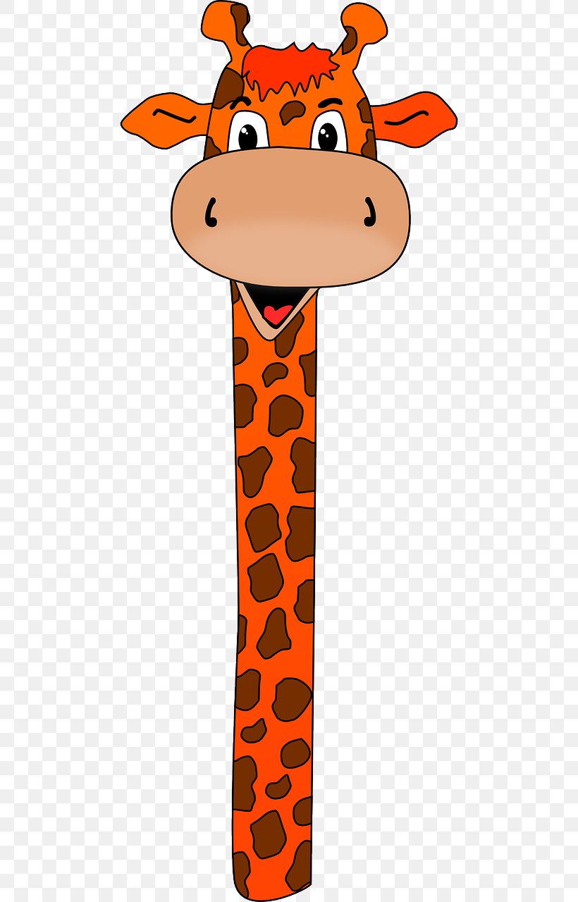 Baby Giraffes Neck Cartoon Clip Art, PNG, 640x1280px, Giraffe, Animal