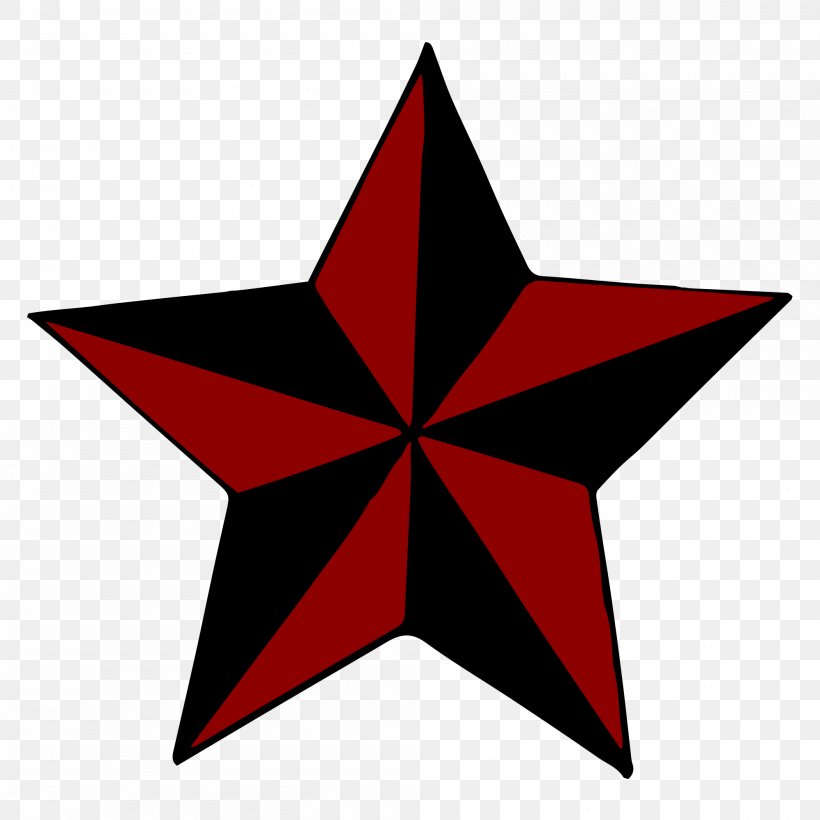 Nautical Star Tattoo, PNG, 2000x2000px, Nautical Star, Area, Flat Design, Red, Royaltyfree Download Free