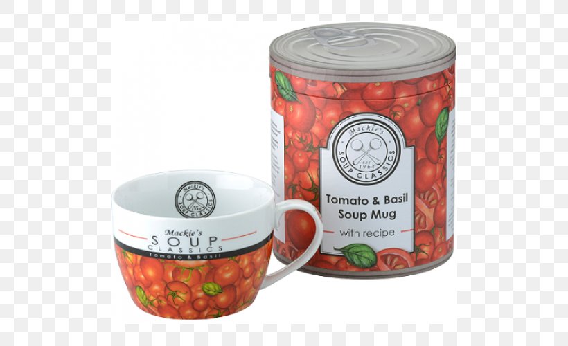 Tomato Soup Mug Wrap Food, PNG, 500x500px, Tomato Soup, Appetite, Basil, Canning, Cheese Download Free